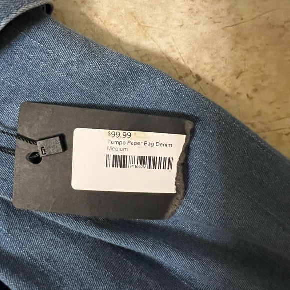 Active USA Denim Size Medium Tempo Paper Bag Denim - Picture 3 of 4